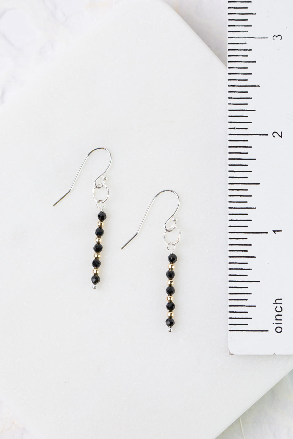 Nightfall Black Hematite Simple Earrings