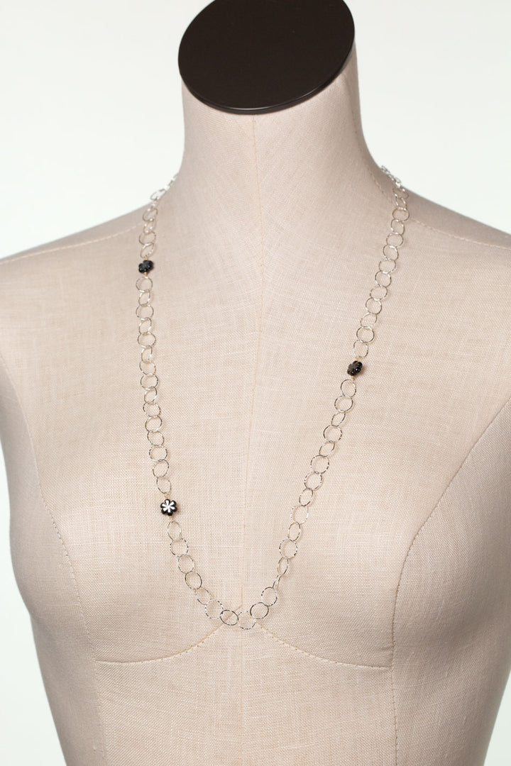 Nightfall 29-31" Abalone Flowers Simple Necklace