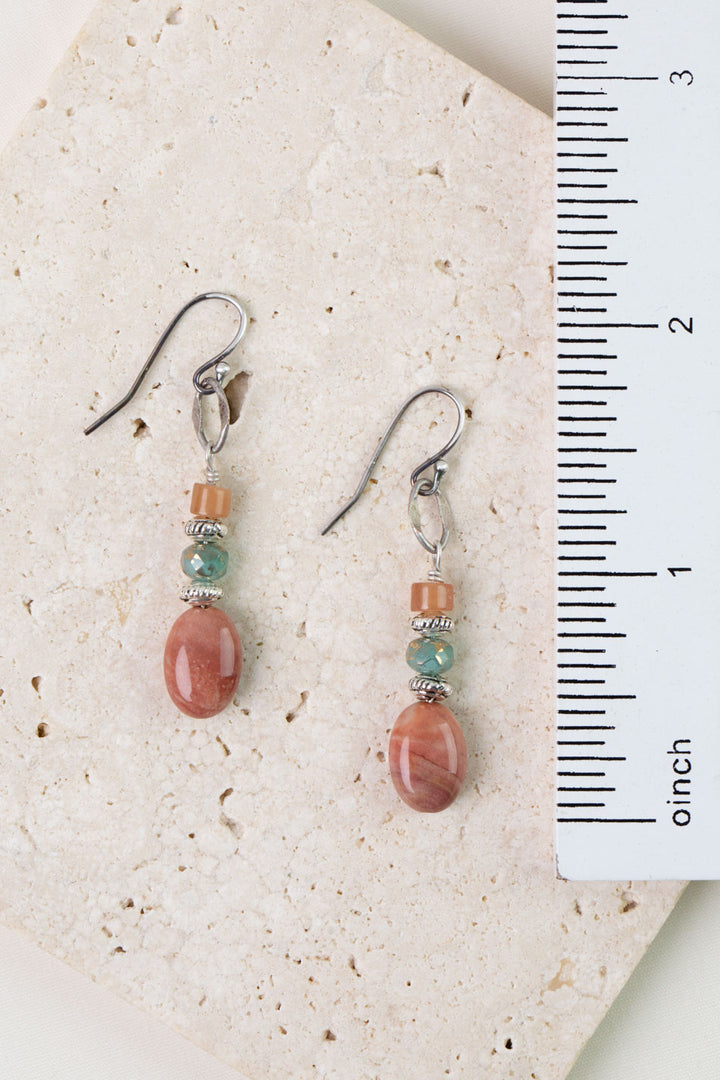 Namaste Czech Glass, Jasper Simple Earrings