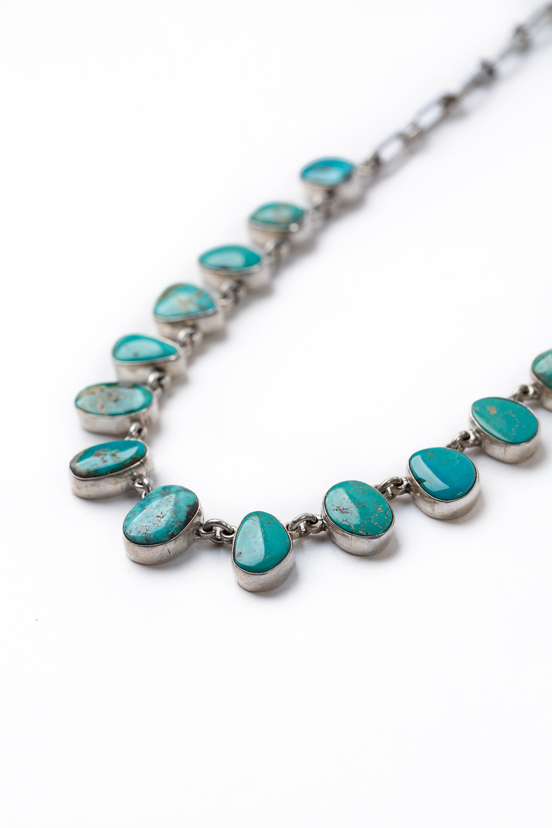 Federico Handcrafted Long Mountain Turquoise Necklace