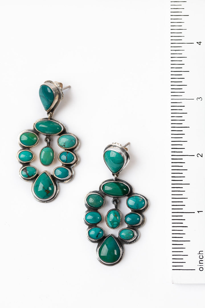 Federico Handcrafted Kingman Turquoise Earrings