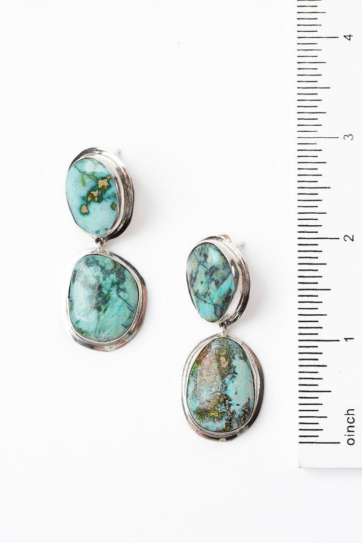 Federico Handcrafted Royston Turquoise Earrings
