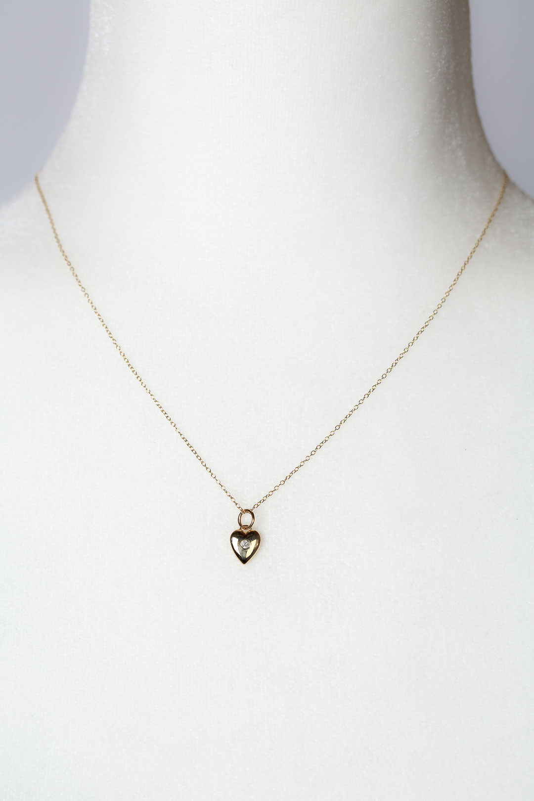 One Of A Kind 16-18" Diamond Heart Simple Necklace