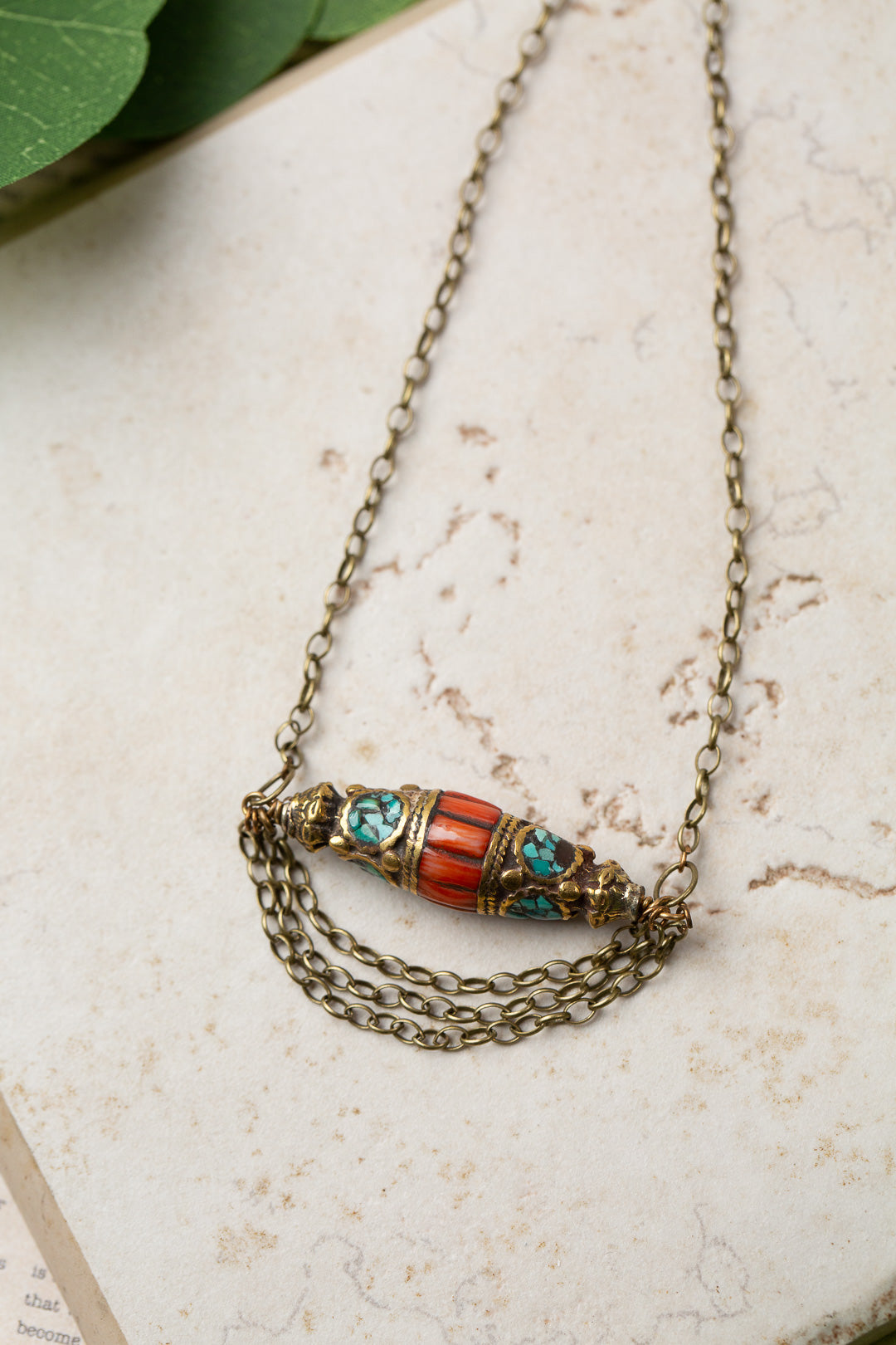 One Of A Kind 18-20" Tibetan Turquoise Mosaic Simple Necklace