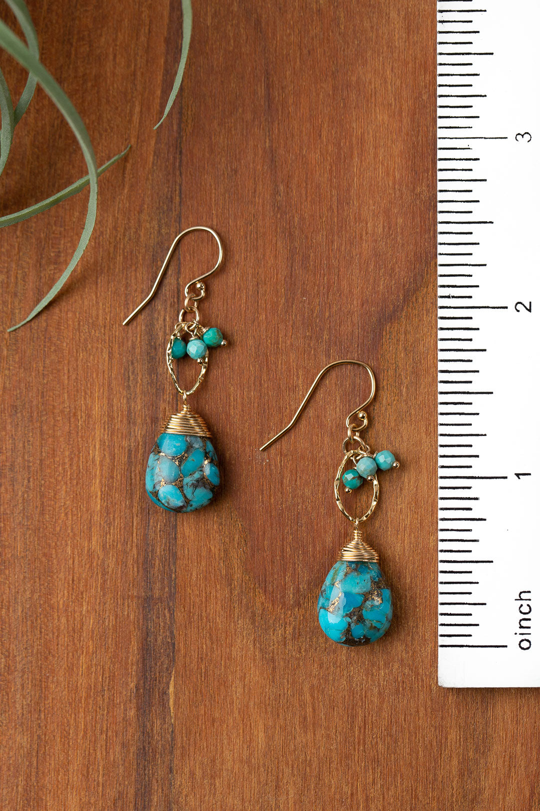 One Of A Kind Turquoise Mosaic Dangle Earrings