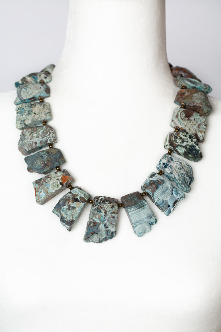 One Of A Kind 21-23" Mushroom Jasper Statement Necklace