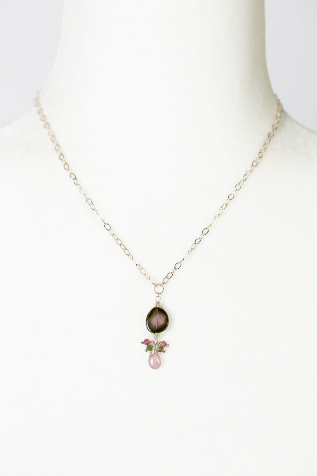 One Of A Kind 16-18" with Tourmaline Tassel Necklace