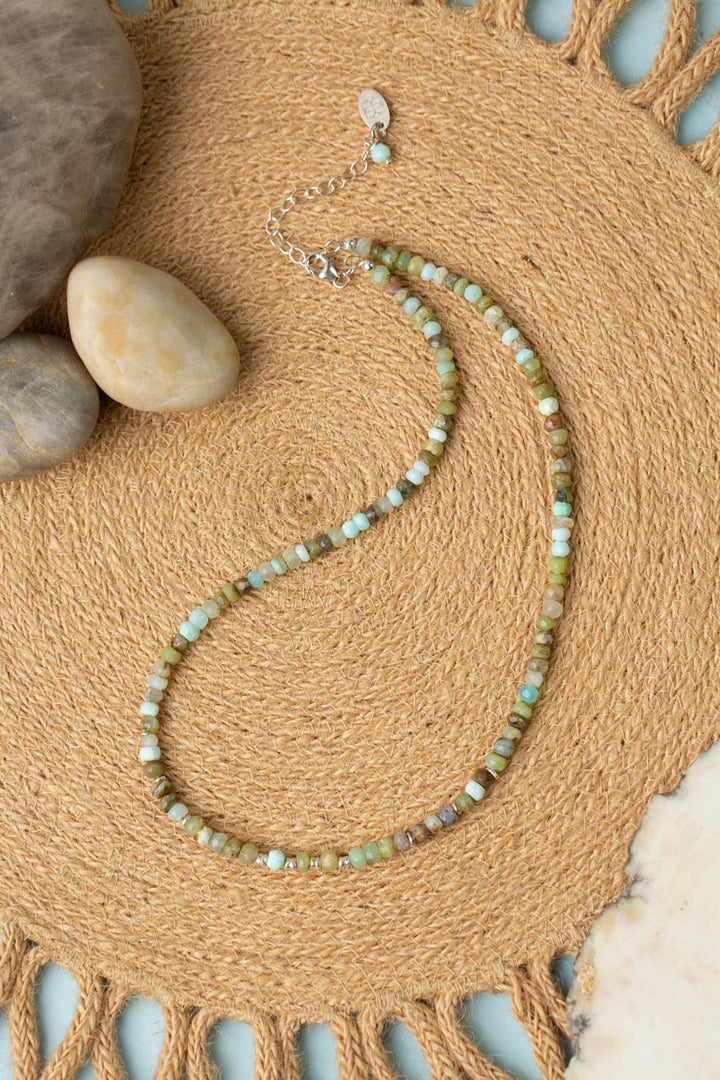 One Of A Kind 14.5-16.75" Peruvian Opal Simple Necklace