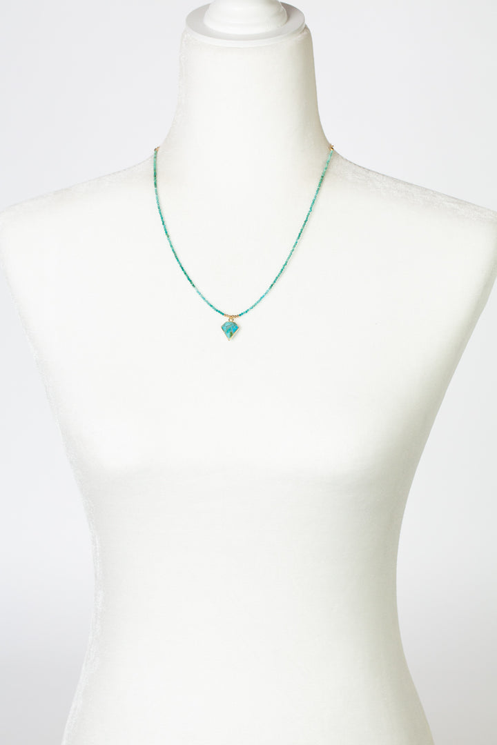 One Of A Kind 19.25-21.25" Turquoise Simple Necklace