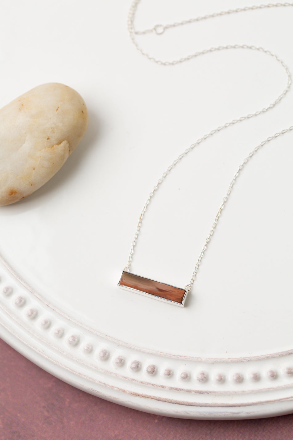 One Of A Kind 15.5-20" Imperial Jasper Bar Simple Necklace