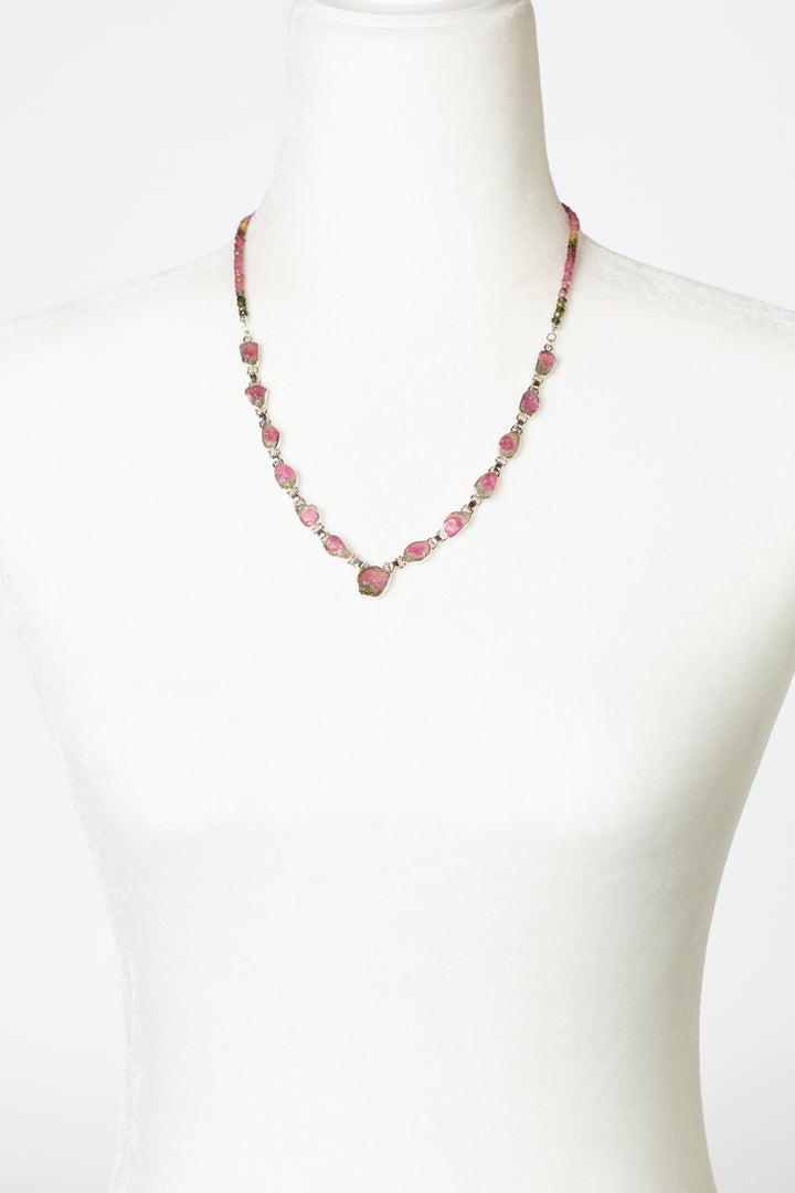 One Of A Kind 20-22" Watermelon Tourmaline Simple Necklace