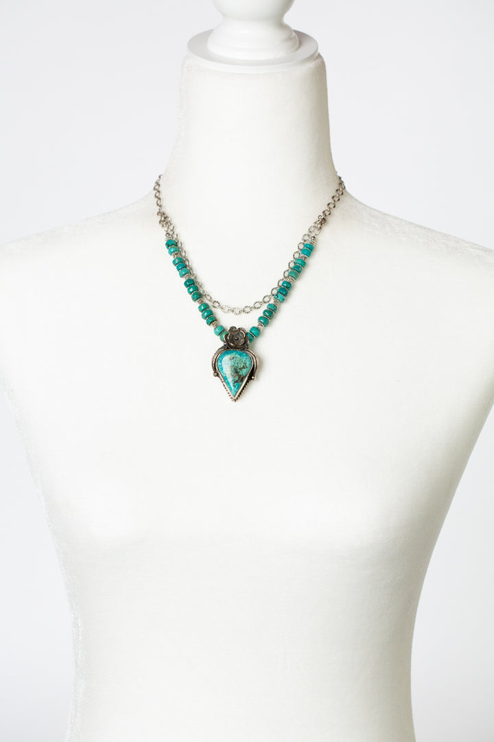 One Of A Kind 16-18" Tibetan Turquoise Statement Necklace