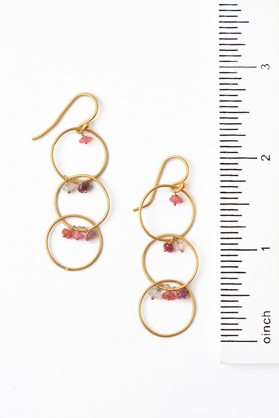 One Of A Kind Pink Opal Dangle Earrings