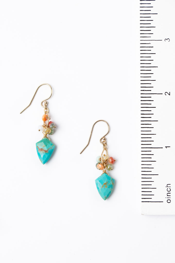 One Of A Kind Turquoise And Opal Dangle Earrings