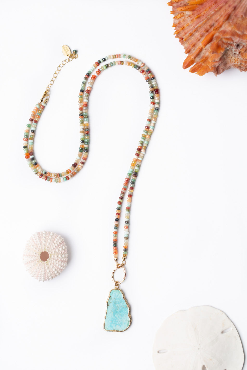 One Of A Kind 29.5-31.5" Mixed Opal With Turquoise Statement Necklace
