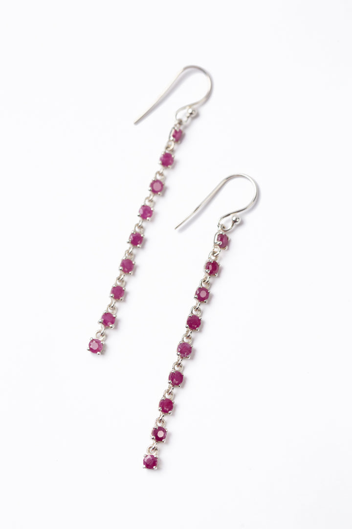 One Of A Kind Ruby Dangle Earrings