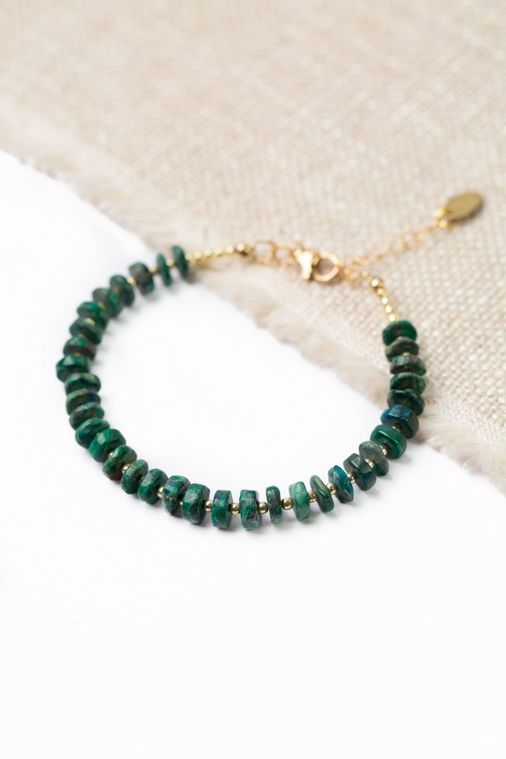 One Of A Kind 7.5-9" Chrysocolla Simple Bracelet