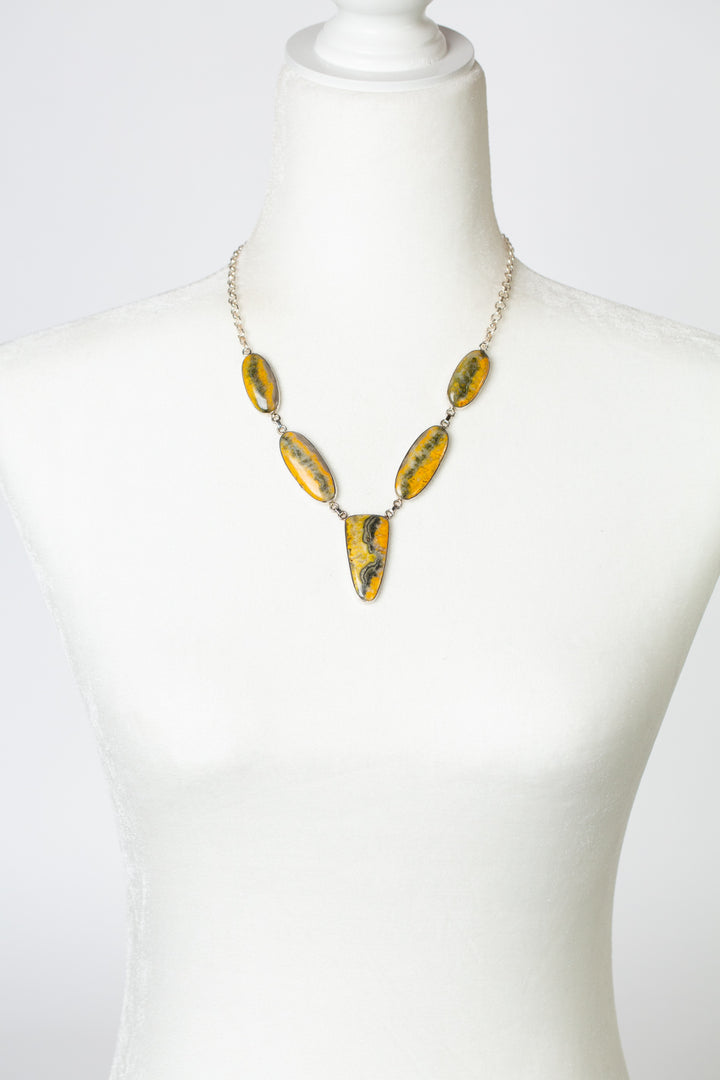 One Of A Kind 18.5-20.5" Bumblebee Jasper Statement Necklace