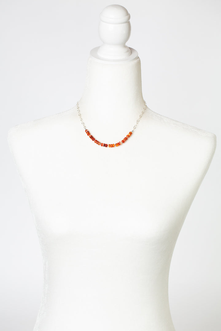 One Of A Kind 15.5-17.5" Spiny Oyster Simple Necklace
