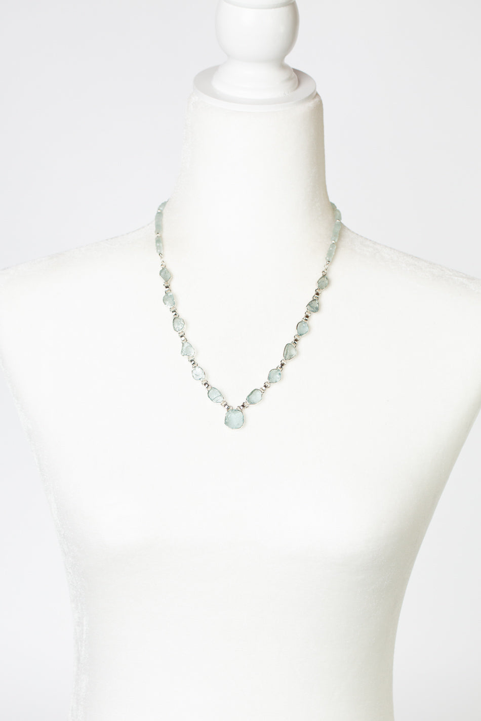 One Of A Kind 19.5-21.5" Aquamarine Statement Necklace