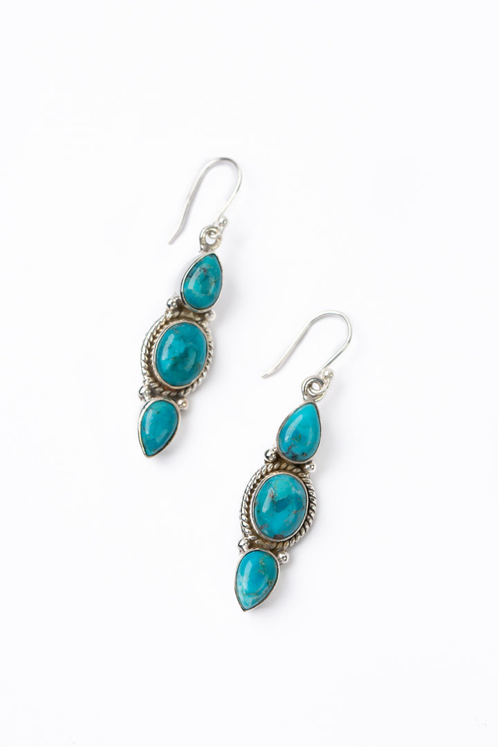 One Of A Kind Kingman Turquoise Statement Earrings