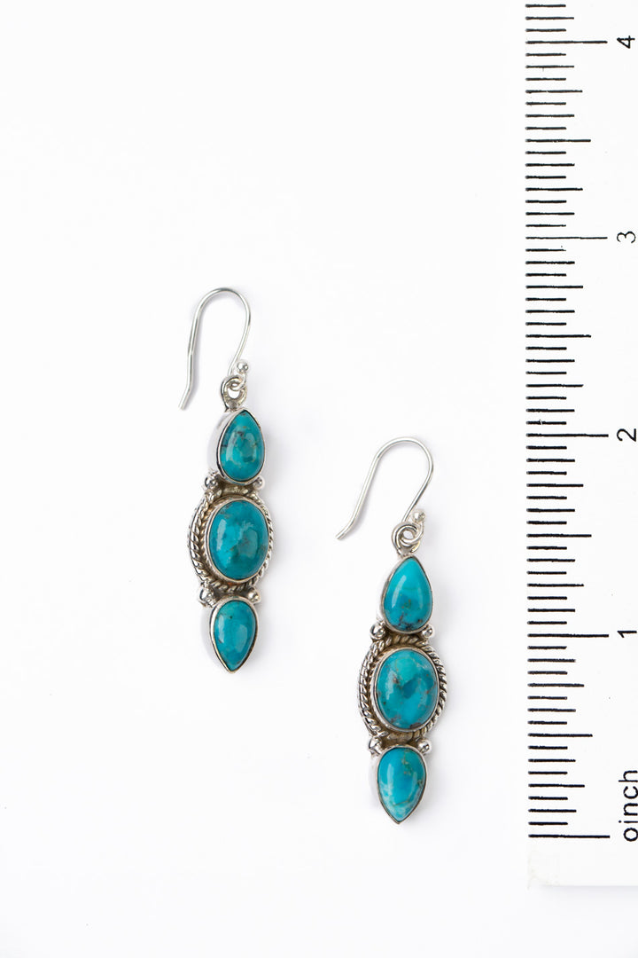 One Of A Kind Kingman Turquoise Statement Earrings