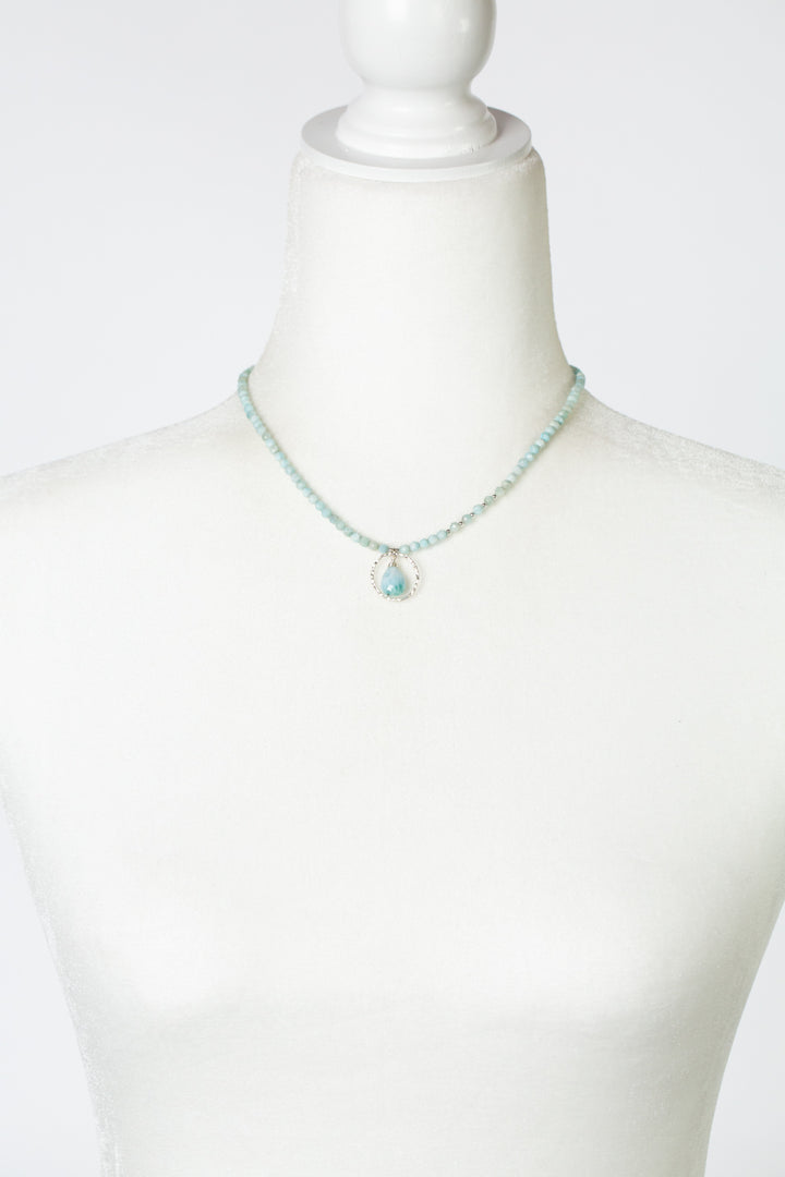 One Of A Kind 15-17" Larimar Simple Necklace