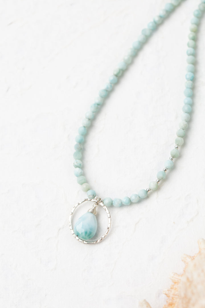 One Of A Kind 15-17" Larimar Simple Necklace