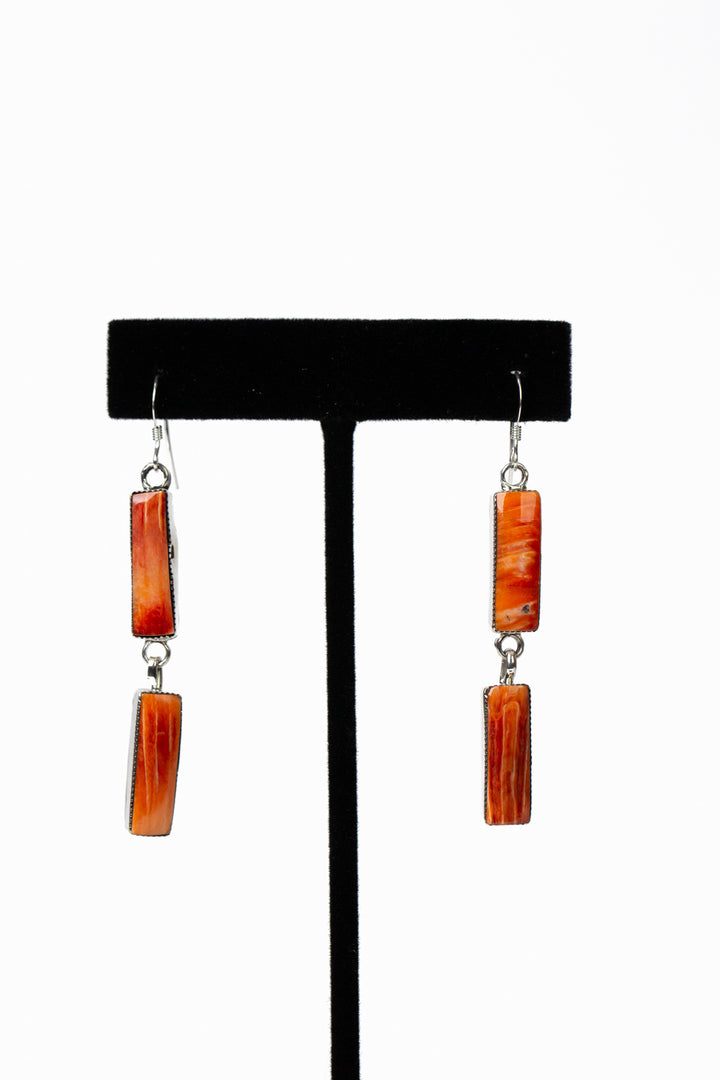 R. B. Loncesion  Spiny Oyster Dangle Earrings