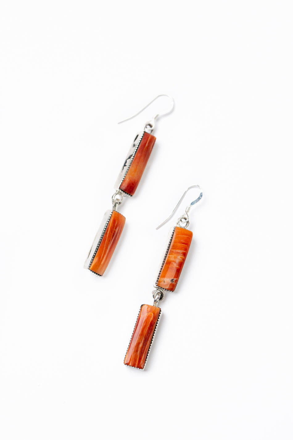 R. B. Loncesion  Spiny Oyster Dangle Earrings