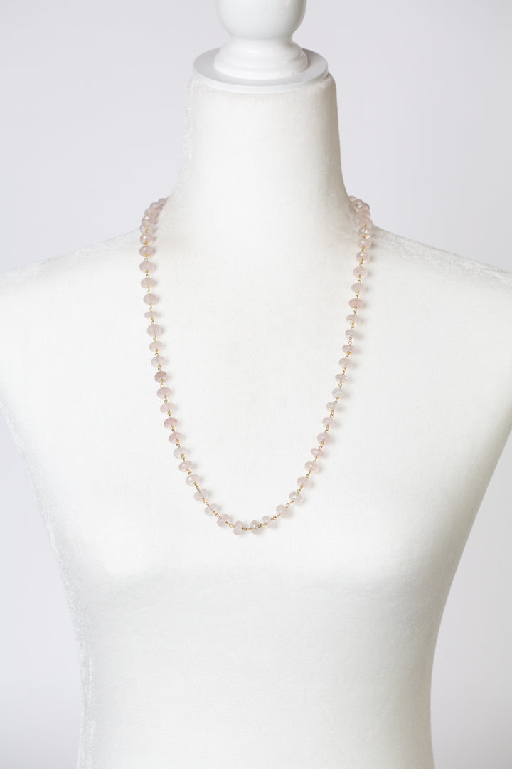 One Of A Kind 26.25-28.25" Rose Quartz Simple Necklace