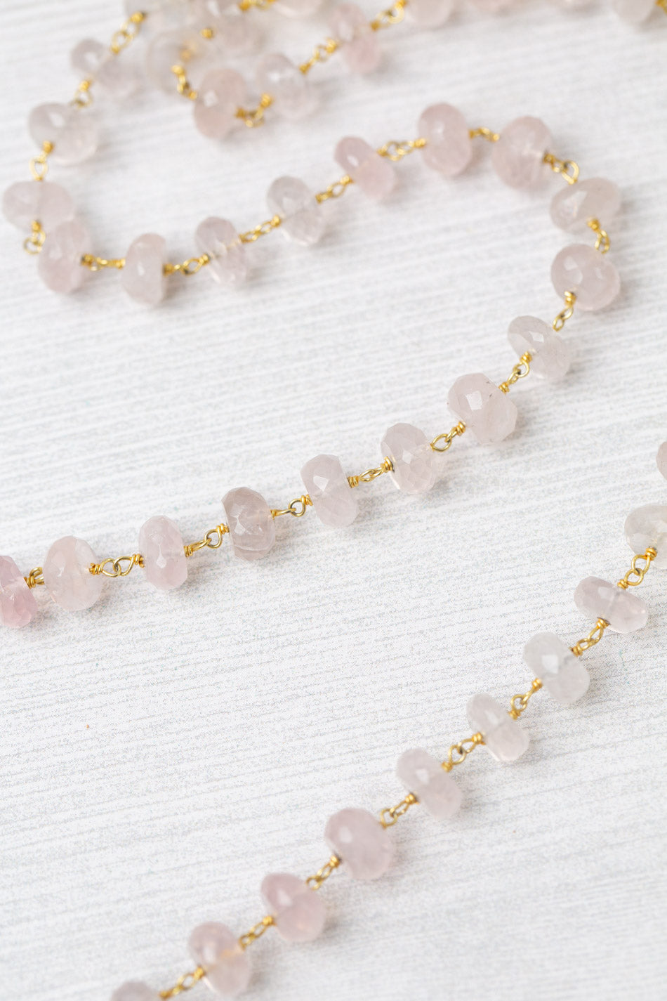 One Of A Kind 26.25-28.25" Rose Quartz Simple Necklace