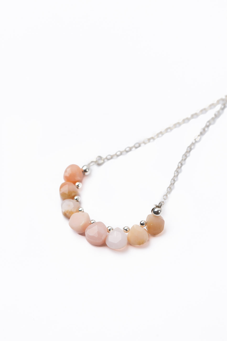 One Of A Kind 14-16" Pink Opal Simple Necklace
