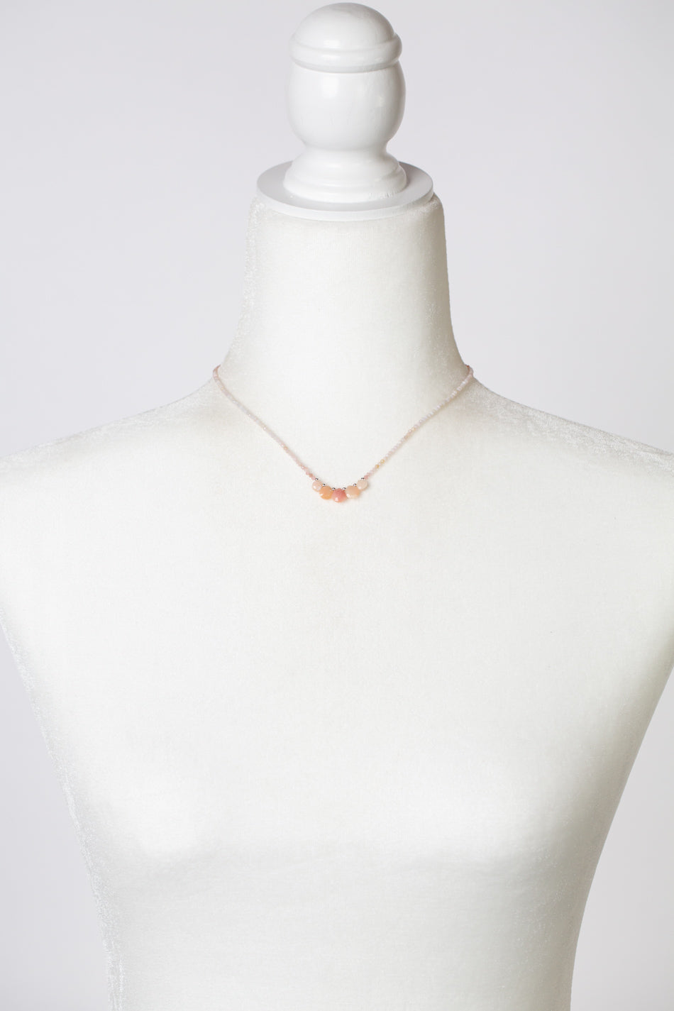 One Of A Kind 16.75-18.75" Pink Opal Simple Necklace