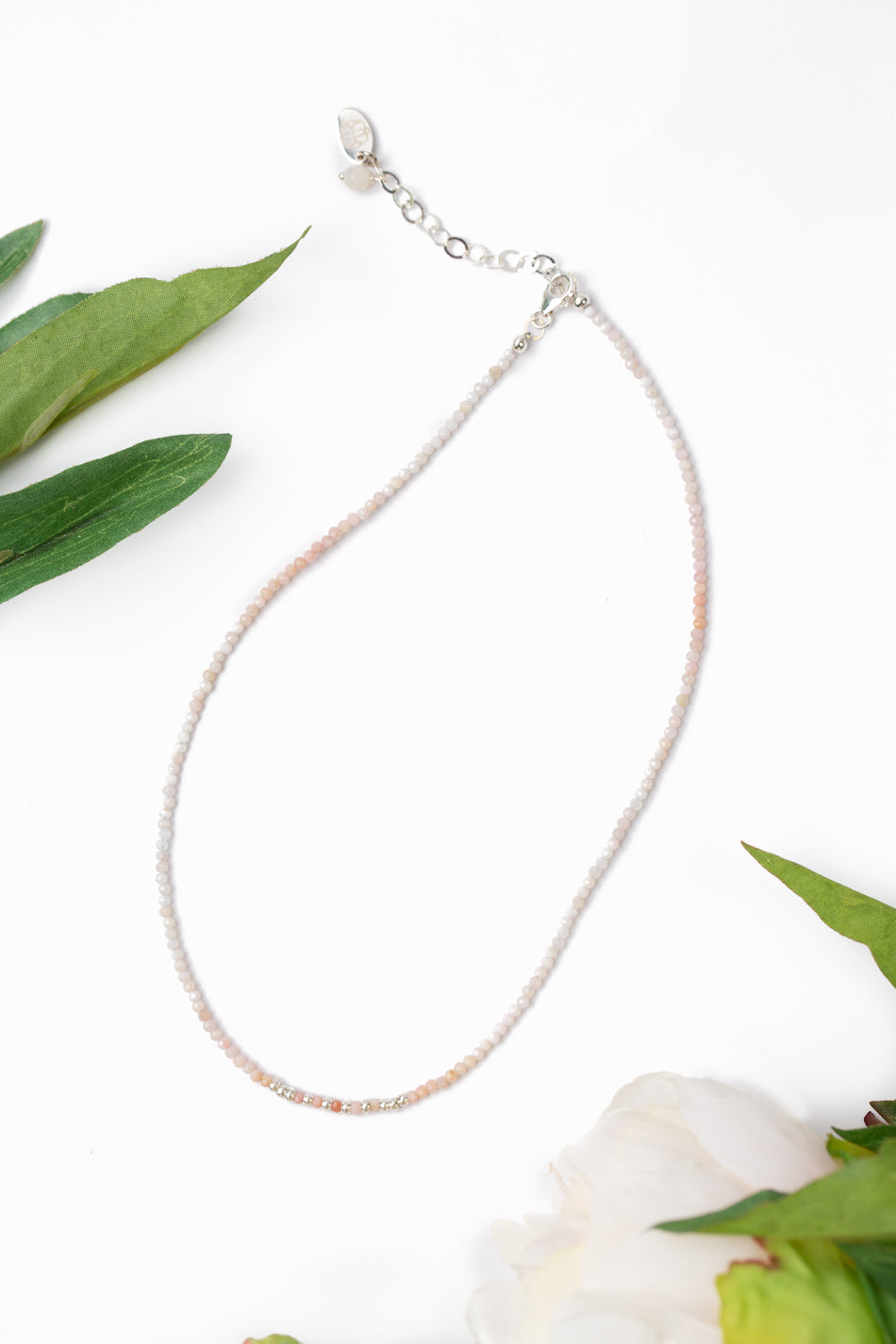 One Of A Kind 13.5-15.5" Faceted Pink Opal Simple Necklace