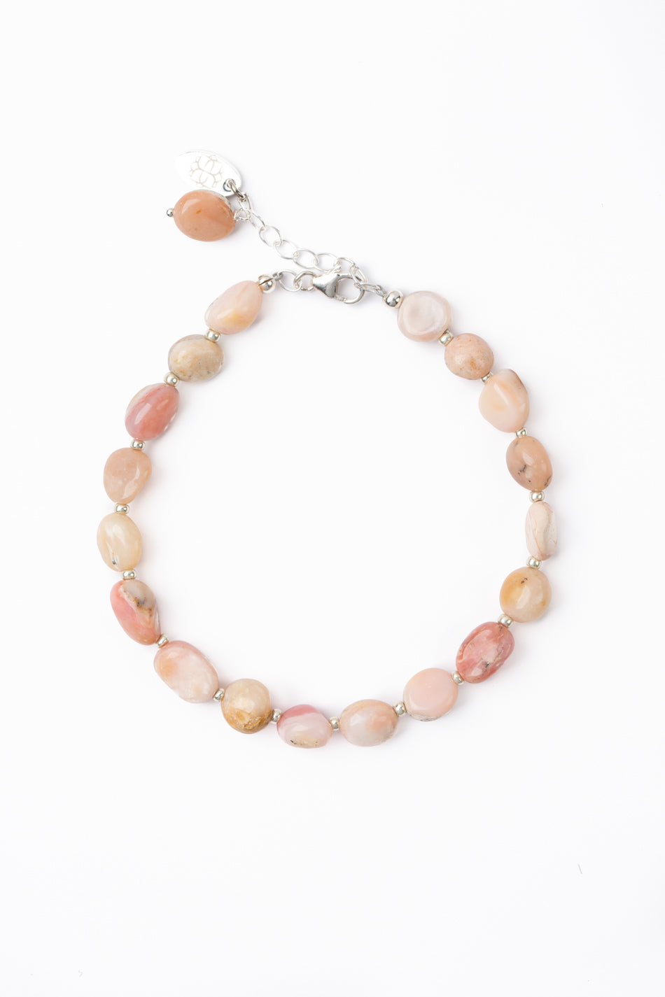 One Of A Kind 7.5-8.5" Pink Opal Simple Bracelet