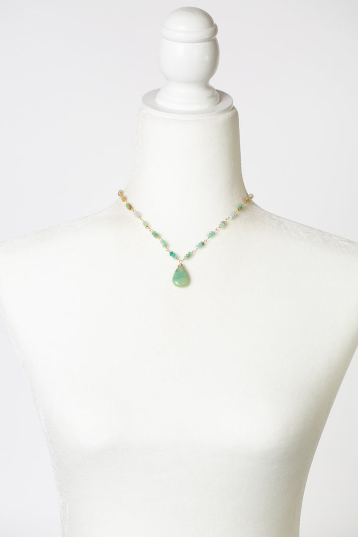 One Of A Kind 15-17" Opalina with Peruvian Opal Simple Necklace