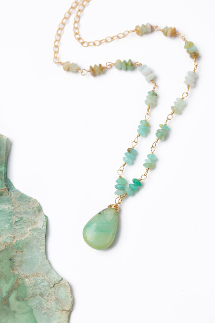 One Of A Kind 15-17" Opalina with Peruvian Opal Simple Necklace