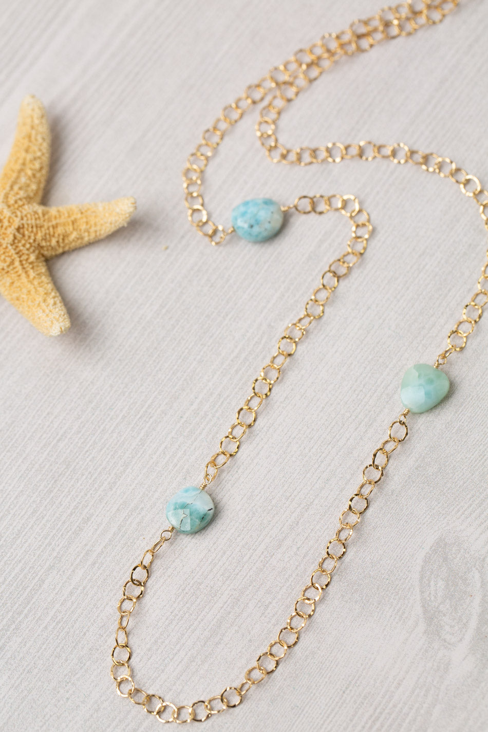 One Of A Kind 24.5-26.5" Faceted Larimar Simple Necklace