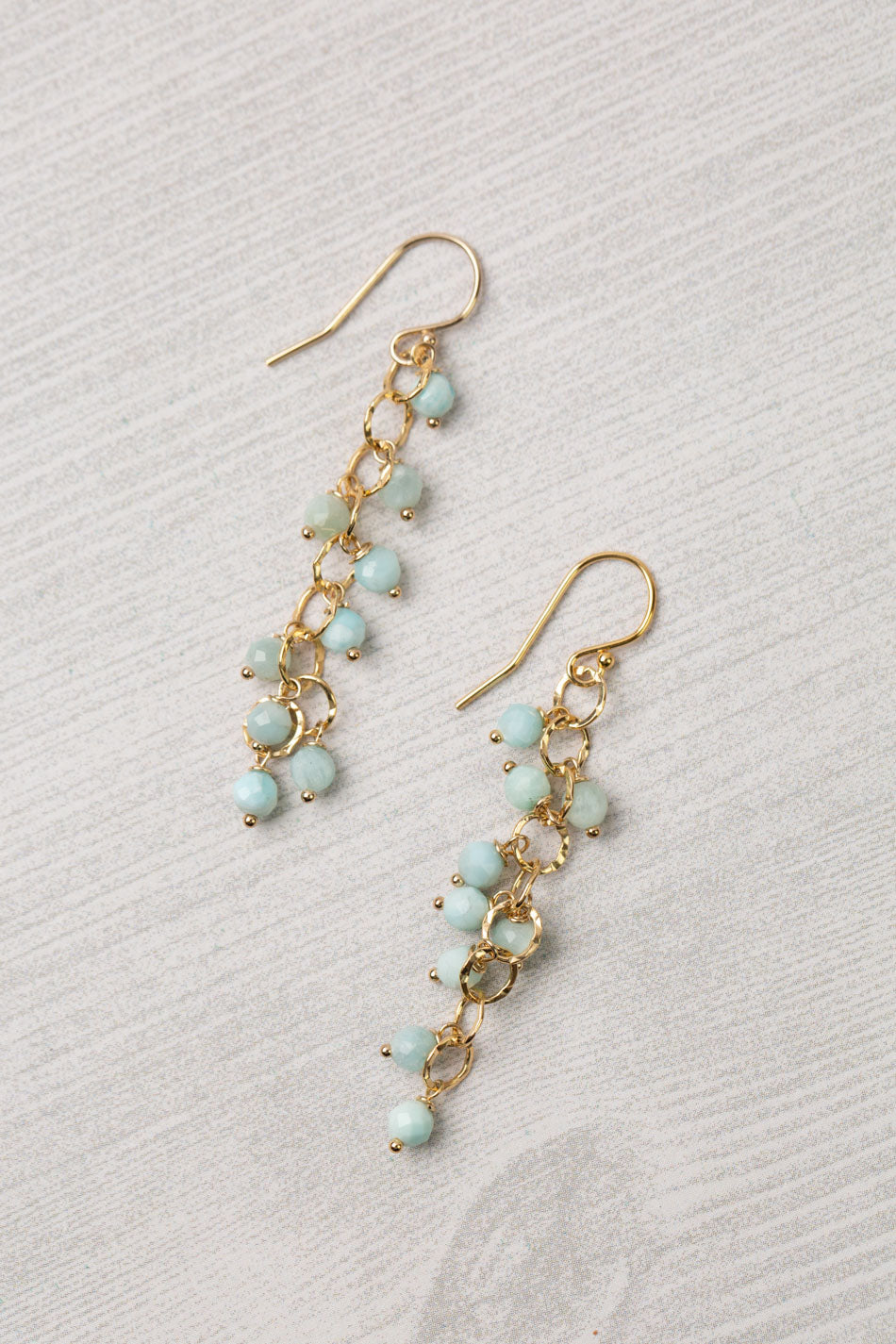 One Of A Kind Faceted Larimar Dangle Earrings