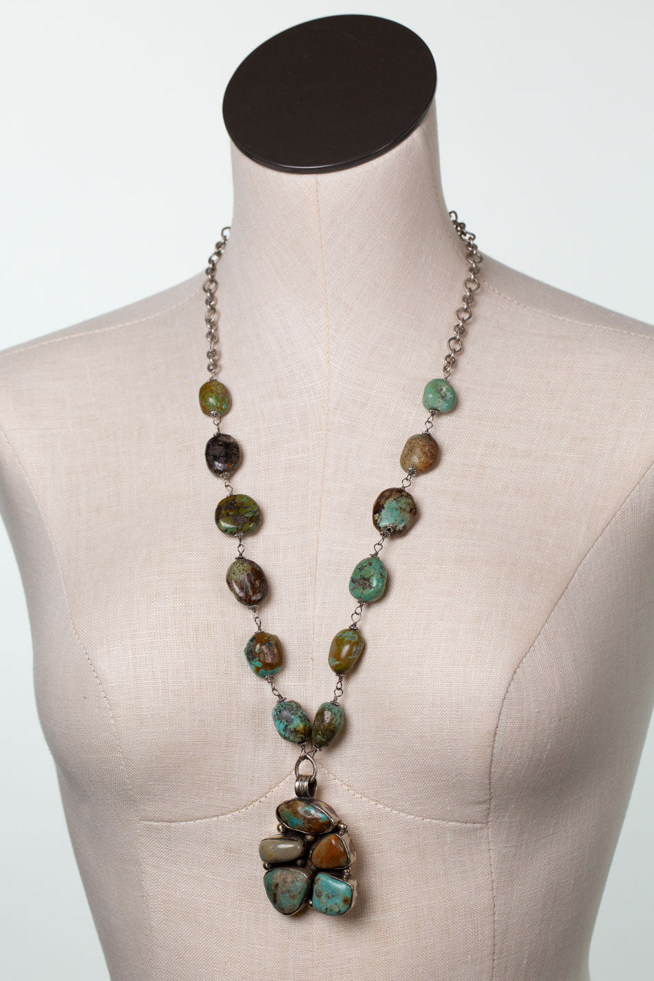 One Of A Kind 28-30" Natural Turquoise Statement Necklace