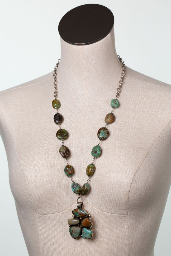 One Of A Kind 28-30" Natural Turquoise Statement Necklace