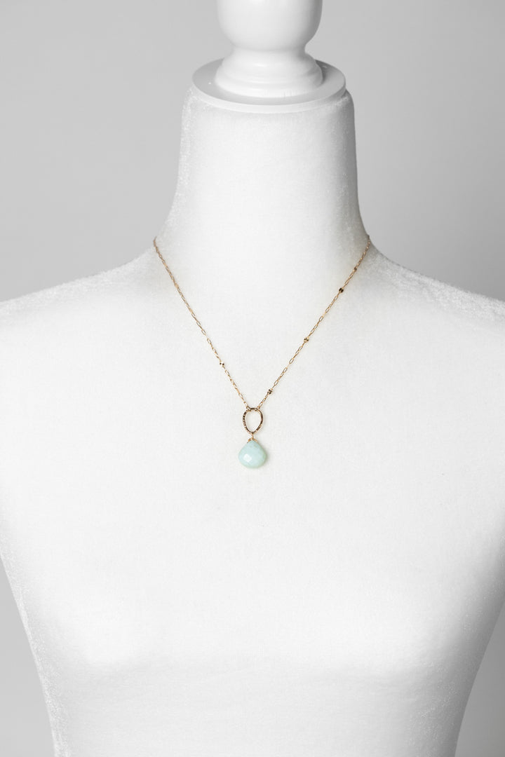 One Of A Kind 17-19" Faceted Peruvian Opal Briolette Simple Necklace