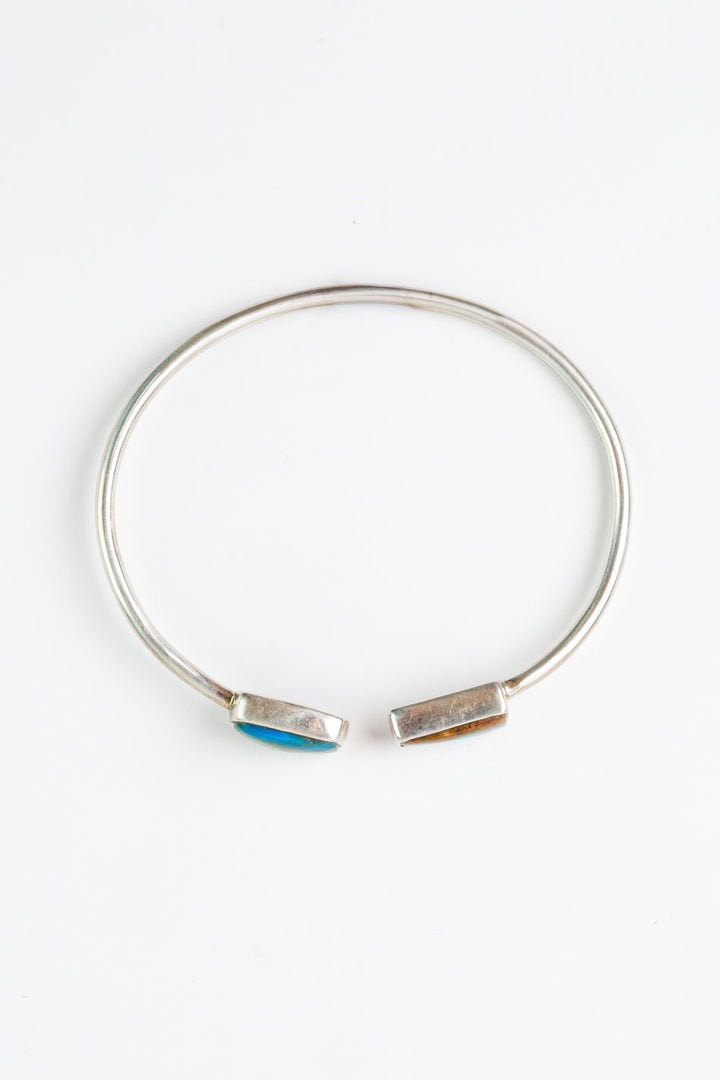One Of A Kind 6-7" Peruvian Opal Cabochons Simple Bracelet