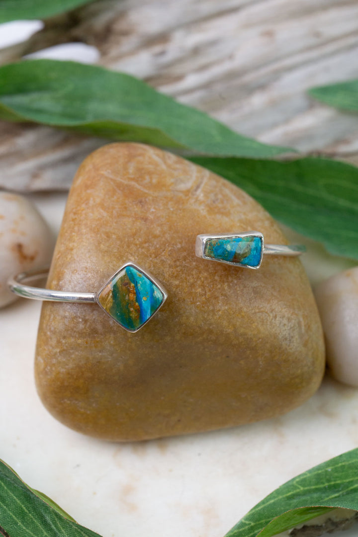 One Of A Kind 6-7" Peruvian Opal Cabochons Simple Bracelet