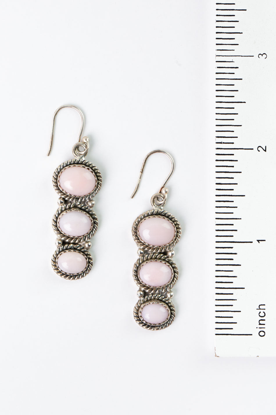 One Of A Kind Pink Conch Shell Oval Cabochons Statement Earrings
