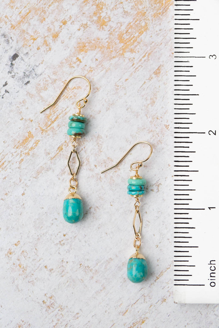 One Of A Kind Turquoise Dangle Earrings