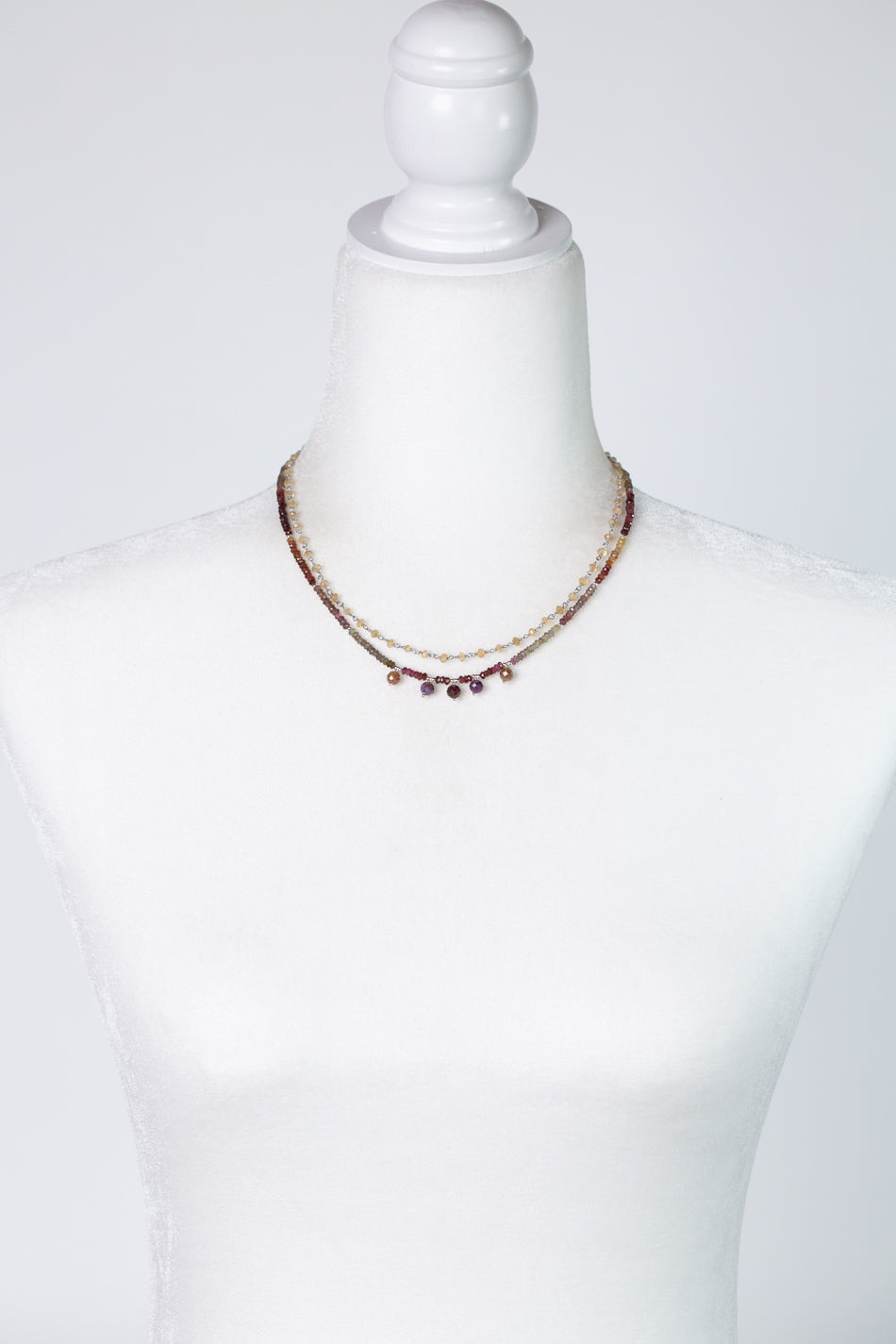 One Of A Kind 15.5-17.5" Tundra Sapphire Multistrand Necklace