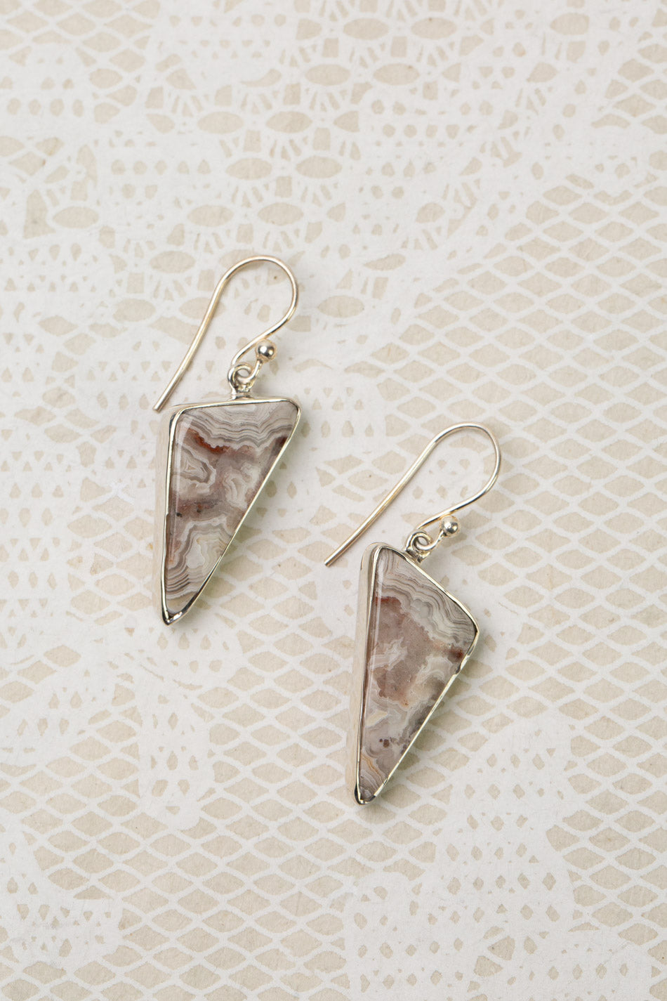 One Of A Kind Crazy Lace Agate Statement Earrings