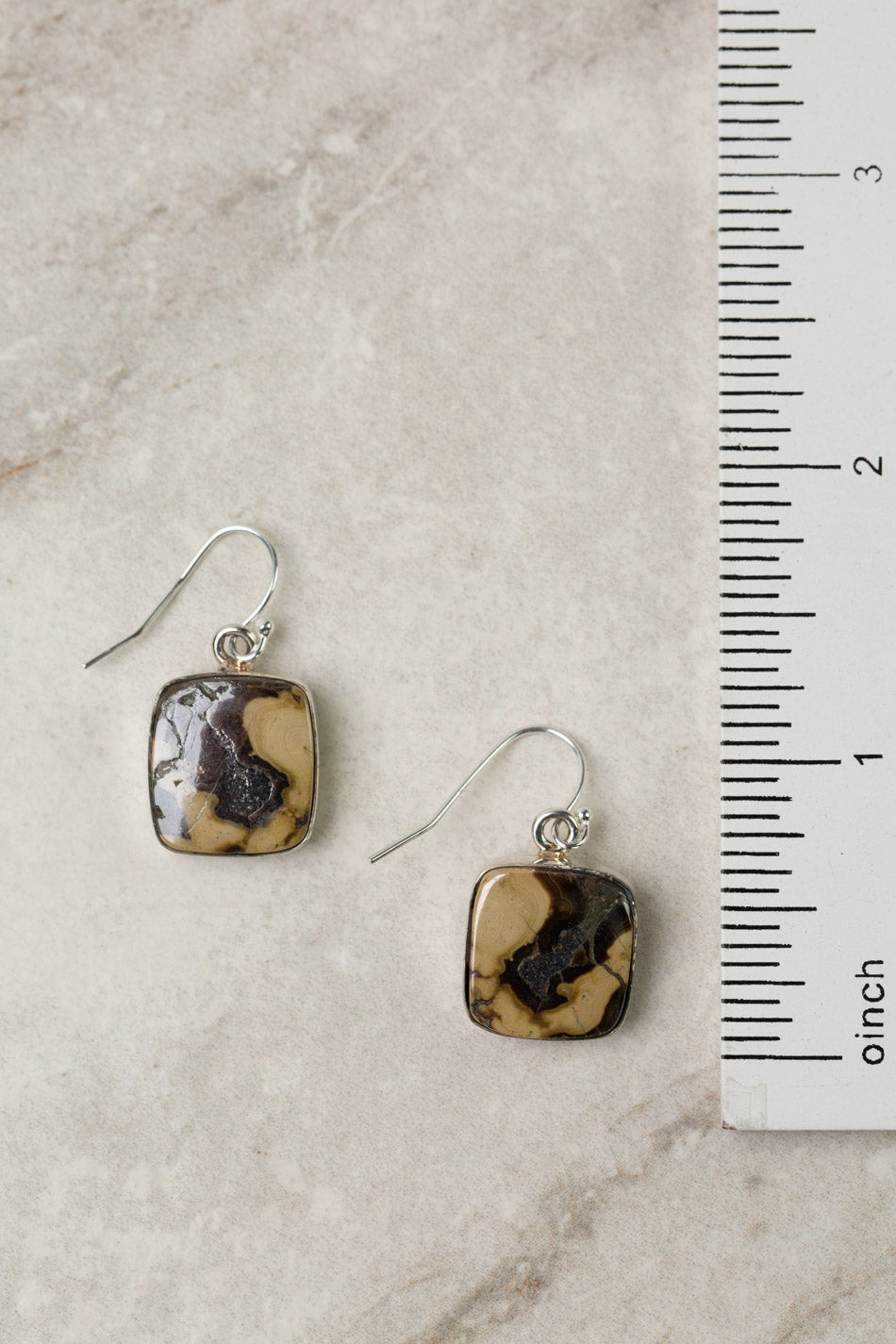 One Of A Kind Square Schelenblend Dangle Earrings